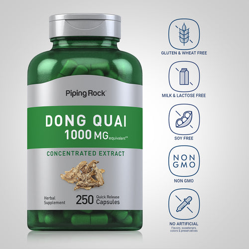 Dong Quai, 1000 mg, 250 Quick Release Capsules Dietary Attributes