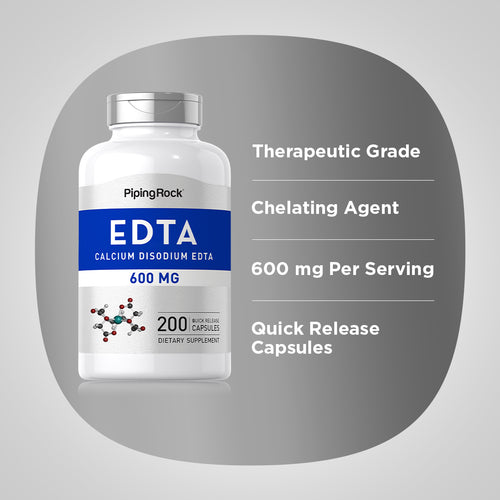EDTA Calcium Disodium, 600 mg, 200 Quick Release Capsules benefits