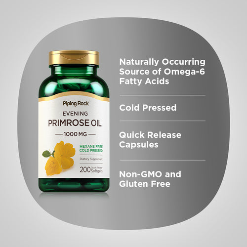 Evening Primrose Oil, 1000 mg, 200 Quick Release Softgels Benefits