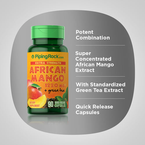Extra Strength African Mango & Green Tea, 1220 mg, 90 Quick Release Capsules Benefits