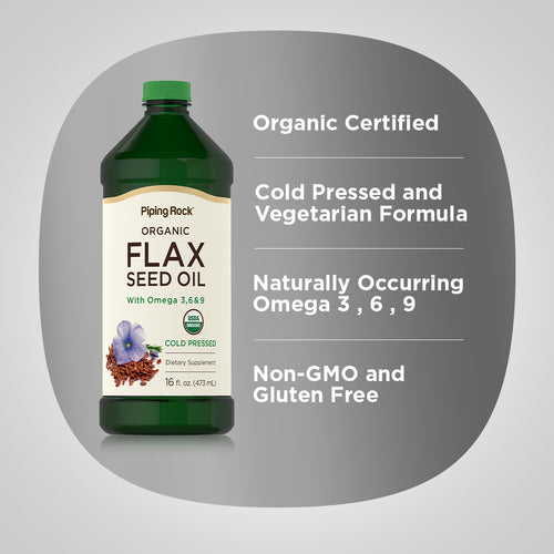 Flaxseed Oil (Organic), 16 fl oz (473 mL) Bottle Benefits