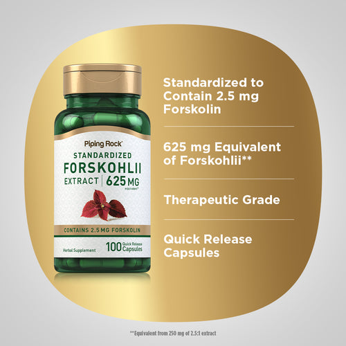 Forskohlii Coleus (Standardized Extract), 625 mg, 100 Quick Release Capsules Benefits