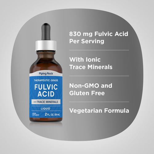 Fulvic Acid with Trace Minerals, 2 fl oz (59 mL) Dropper Bottle Benefits