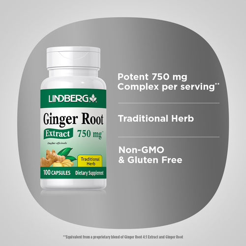 Ginger Root Extract, 750 mg, 100 Capsules Benefits