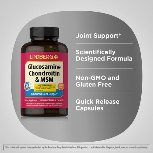 Glucosamine Chondrotin & MSM, 180 Quick Release Capsules Benefits