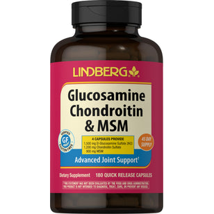 Glucosamine Chondrotin & MSM, 180 Quick Release Capsules