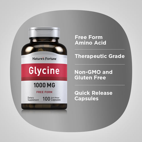 Glycine, 1000 mg, 100 Quick Release Capsules Benefits
