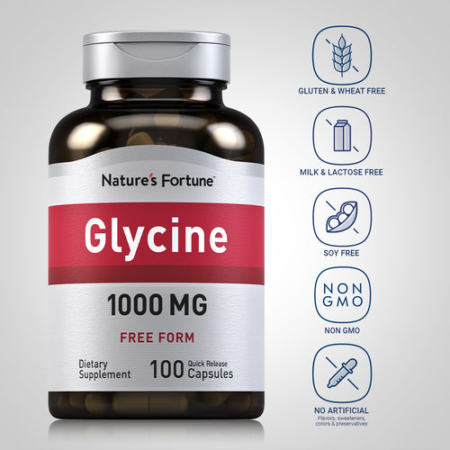 Glycine, 1000 mg, 100 Quick Release Capsules Dietary Attributes