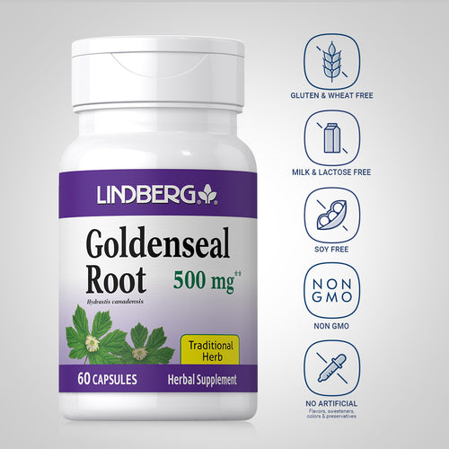 Goldenseal Root, 500 mg, 60 Capsules Dietary Attributes 