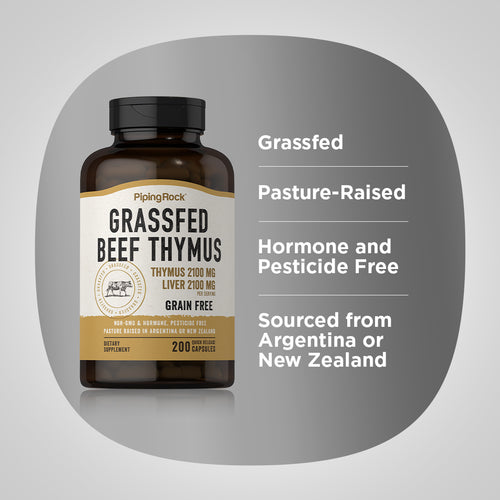 Grass Fed Beef Thymus, 2100 mg, 200 Quick Release Capsules Benefits