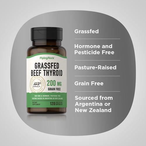 Grass Fed Beef Thyroid, 200 mg, 120 Quick Release Capsules Benefits