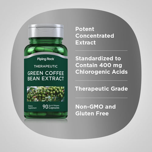 Green Coffee Bean Extract, 400 mg, 90 Quick Release Capsules Benefits 