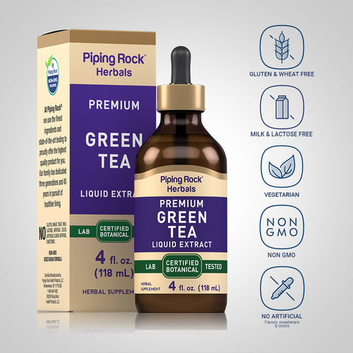 Green Tea Liquid Extract, 4 fl oz (118 mL) Dropper Bottle Dietary Attributes