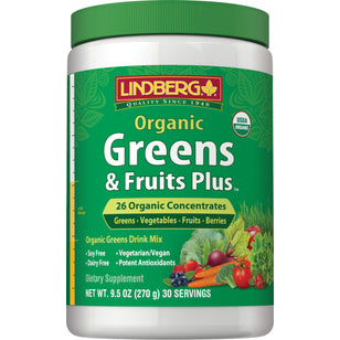 Greens & Fruits Plus Organic, 9.5 oz (270 g) Bottle