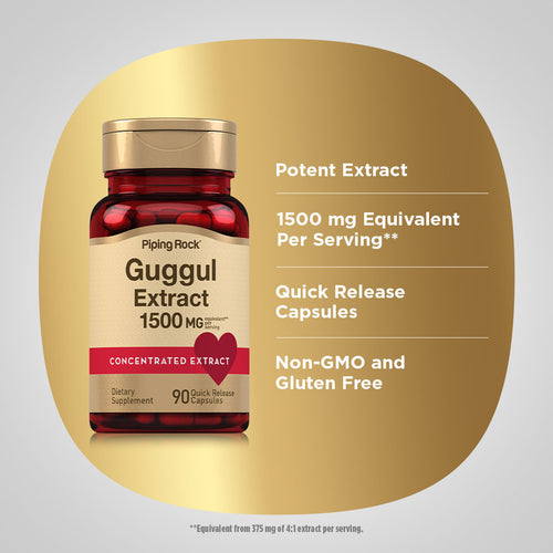 Guggul Extract, 1500 mg (per serving), 90 Quick Release Capsules Benefits