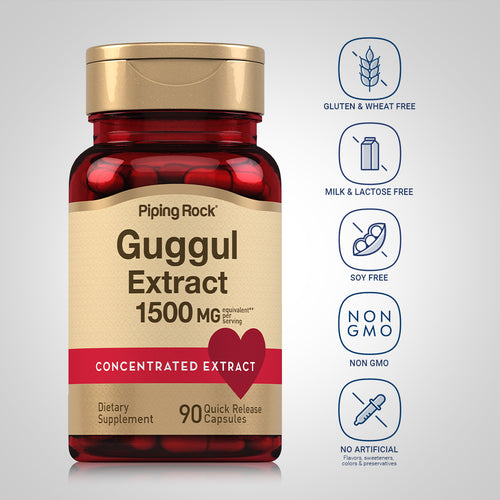 Guggul Extract, 1500 mg (per serving), 90 Quick Release Capsules Dietary Attributes