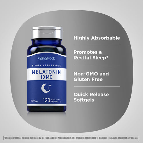 Highly Absorbable Melatonin, 10 mg, 120 Quick Release Softgels Benefits