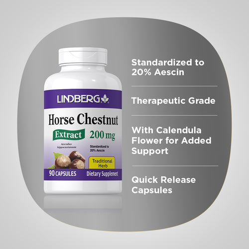 Horse Chestnut Standardized Extract, 200 mg, 90 Capsules Benefits