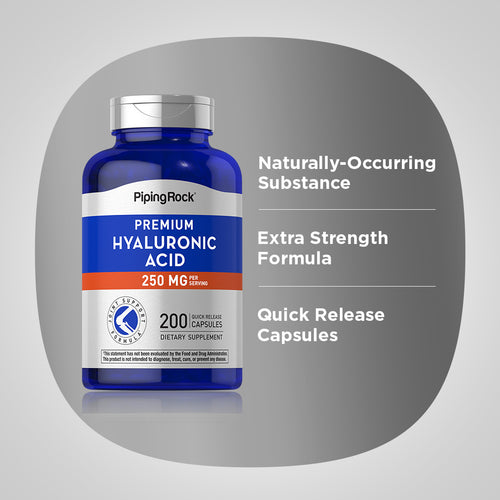 Hyaluronic Acid, 250 mg (per serving), 200 Quick Release Capsules Benefits