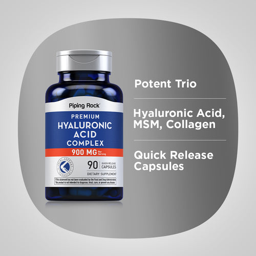 Hyaluronic Acid Complex, 900 mg (per serving), 90 Quick Release Capsules Benefits