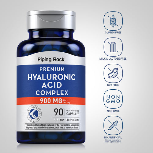Hyaluronic Acid Complex, 900 mg (per serving), 90 Quick Release Capsules Dietary Attributes
