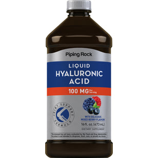 Hyaluronic Acid Liquid (Mixed Berry), 100 mg (per serving), 16 fl oz (473 mL) Bottle