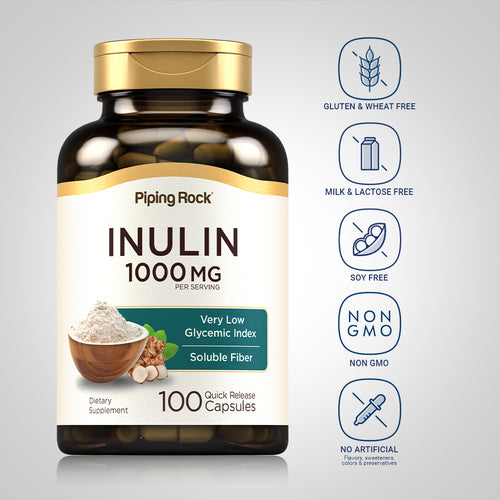 Inulin, 1000 mg (per serving), 100 Quick Release Capsules Dietary Attributes