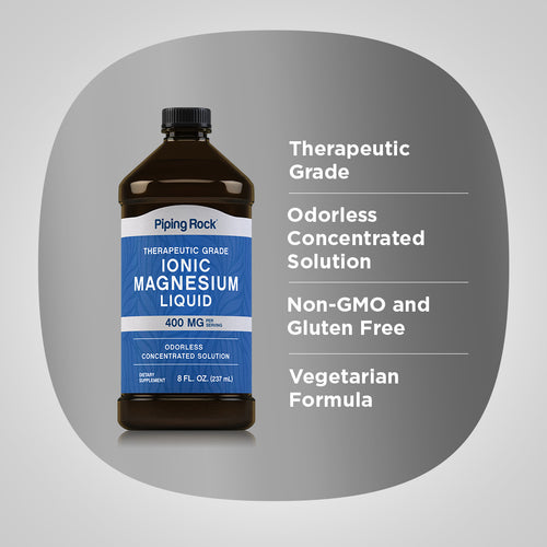 Ionic Magnesium Liquid, 400 mg (per serving), 8 fl.oz (237 mL) Bottle Benefits