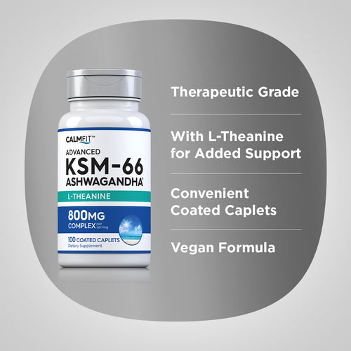 KSM-66 Ashwagandha, 800 mg (per serving), 100 Coated Caplets Benefits