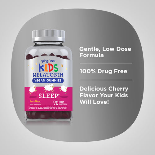 Kids Sleep Melatonin (Cherry), 90 Vegan Gummies Benefits