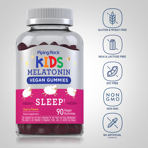 Kids Sleep Melatonin (Cherry), 90 Vegan Gummies Dietary Attributes 