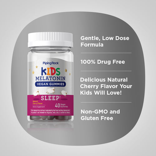 Kids Sleep Melatonin Gummies (Natural Cherrylicious), 40 Vegan Gummies Benefits