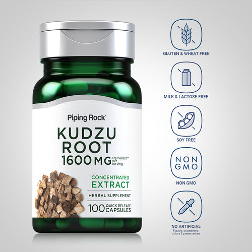 Kudzu Root, 1600 mg (per serving), 100 Quick Release Capsules Dietary Attributes