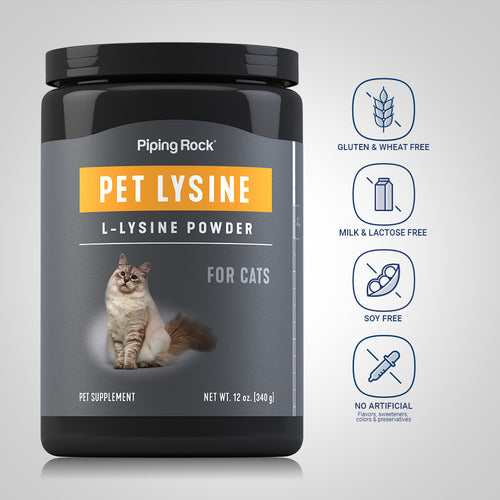 L-Lysine Powder for Cats, 12 oz (340 g) Bottle Dietary Attributes