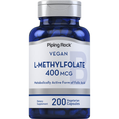 L-Methylfolate, 400 mcg, 200 Vegetarian Capsules Bottle