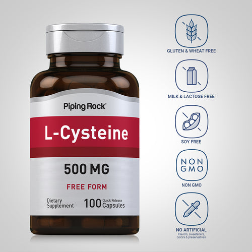 L-Cysteine, 500 mg, 100 Quick Release Capsules Attributes