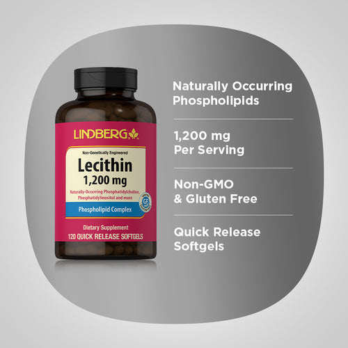Lecithin Non-GMO, 1200 mg, 120 Quick Release Softgels Benefits