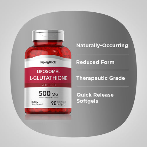 Liposomal L-Glutathione (Reduced), 500 mg (per serving), 90 Quick Release Softgels Benefits