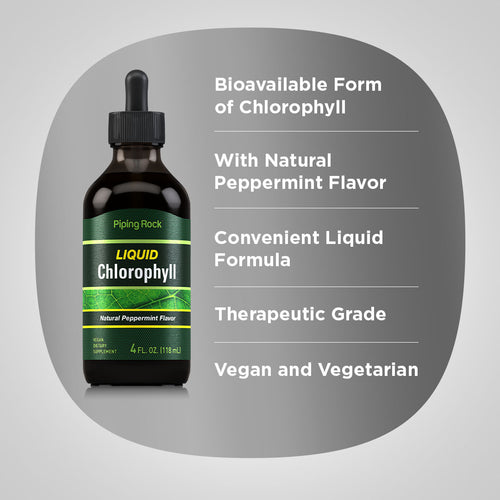 Liquid Chlorophyll (Natural Peppermint), 4 fl oz (118 mL) Dropper Bottle Benefits