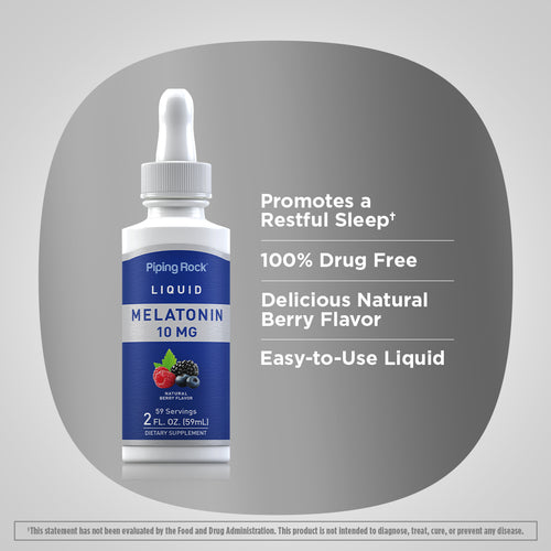 Liquid Melatonin 10 mg, 2 fl oz (59 mL) Dropper Bottle Benefits