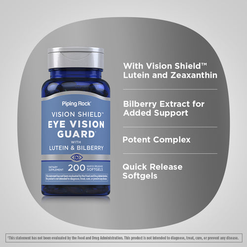 Lutein Bilberry Eye Vision Guard + Zeaxanthin, 200 Quick Release Softgels Benefits
