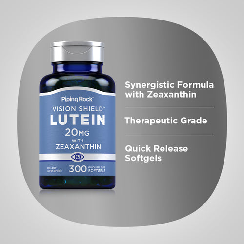 Lutein + Zeaxanthin, 20 mg, 300 Quick Release Softgels Benefits