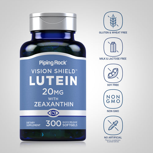 Lutein + Zeaxanthin, 20 mg, 300 Quick Release Softgels Dietary Attributes