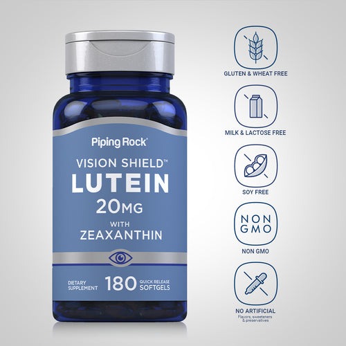 Lutein + Zeaxanthin, 20 mg, 180 Quick Release Softgels Dietary Attributes