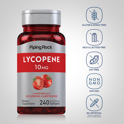 Lycopene, 10 mg, 240 Quick Release Softgels Dietary Attributes 