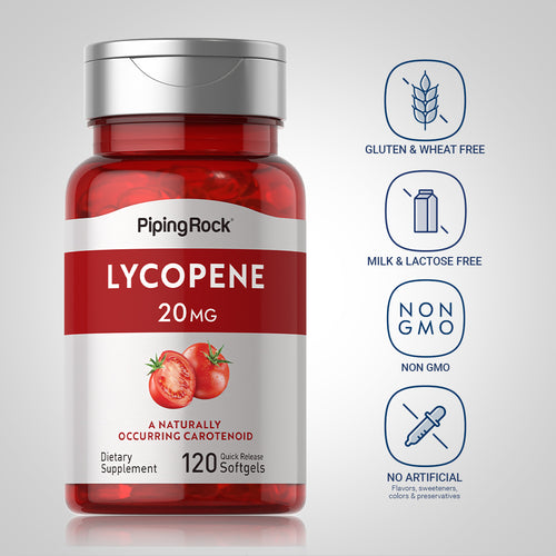 Lycopene, 20 mg, 120 Quick Release Softgels Dietary Attributes