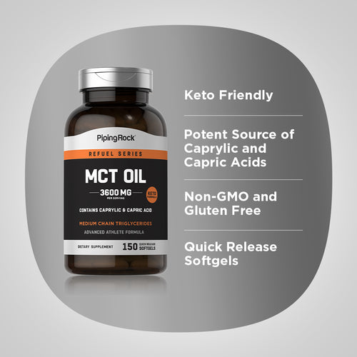 MCT Oil, 3600 mg (per serving), 150 Quick Release Softgels -Benefits