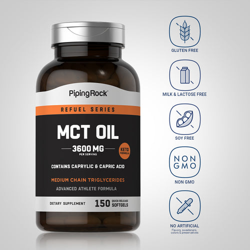 MCT Oil, 3600 mg (per serving), 150 Quick Release Softgels -Dietary Attribute