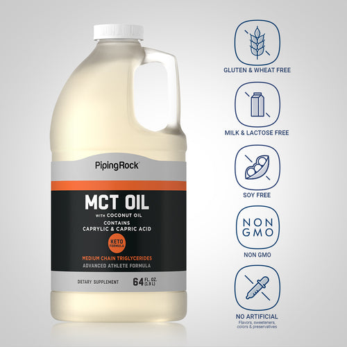 MCT Oil (Medium Chain Triglycerides) with Coconut Oil, 64 fl oz (1.9 L) Bottle Dietary Attribute