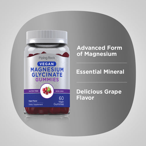 Magnesium Glycinate (Grape), 60 Vegan Gummies Benefits